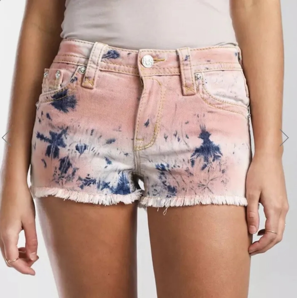Rock revival shorts tie dye
